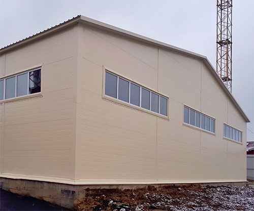 Горизонтальные угловые сэндвич-панели — объект 1